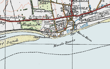 Old map of Humber Bridge in 1924