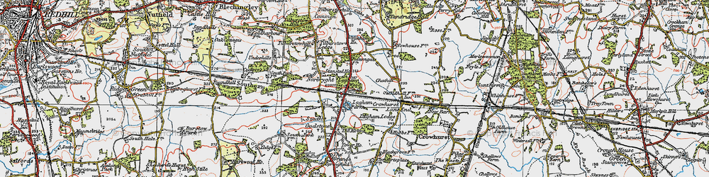 Old map of South Godstone in 1920