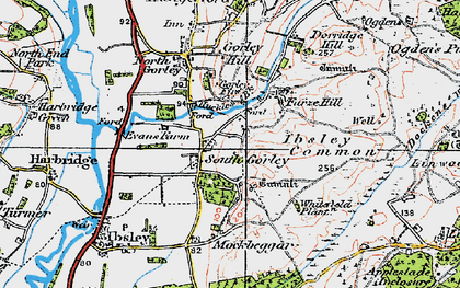 Old map of South Gorley in 1919