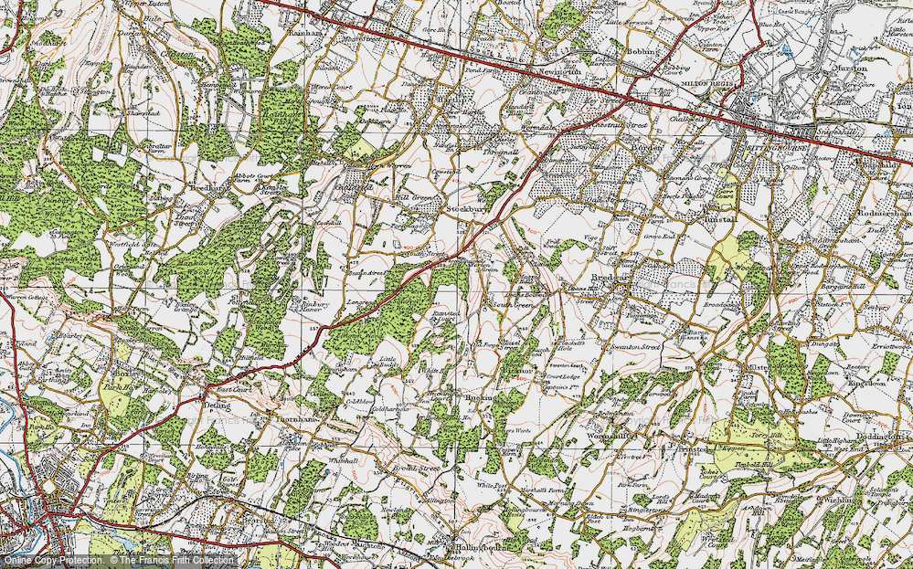 Old Map of South Green, 1921 in 1921