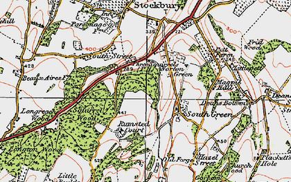 Old map of South Green in 1921