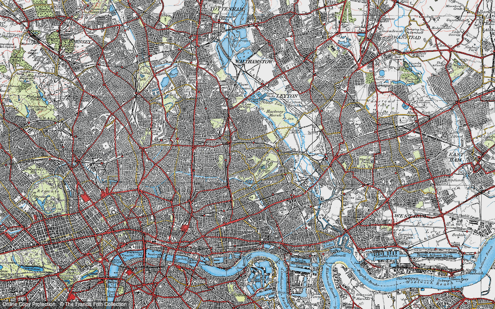 Old Map of South Hackney, 1920 in 1920