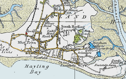 Old map of South Hayling in 1919