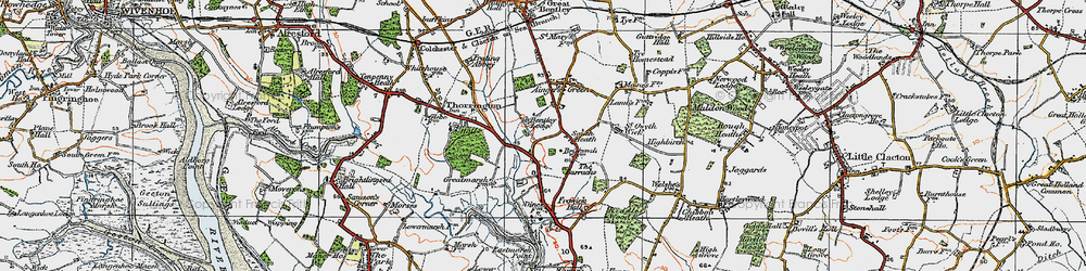 Old map of South Heath in 1921