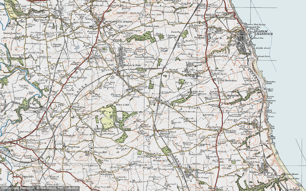 Old Map of South Hetton, 1925 in 1925