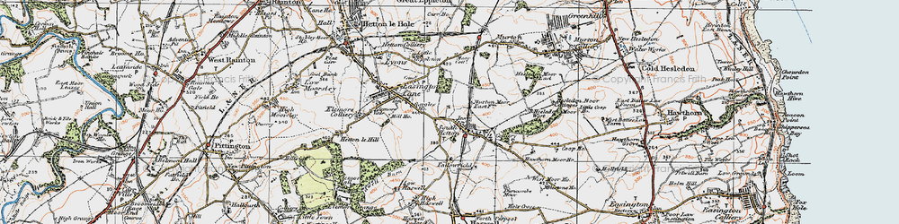 Old map of South Hetton in 1925