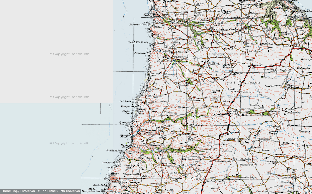 Old Map of South Hole, 1919 in 1919