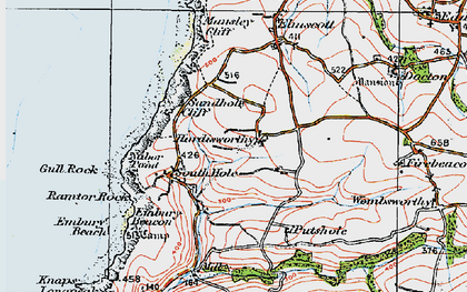 Old map of South Hole in 1919