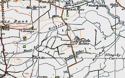 Old map of South Holme in 1925