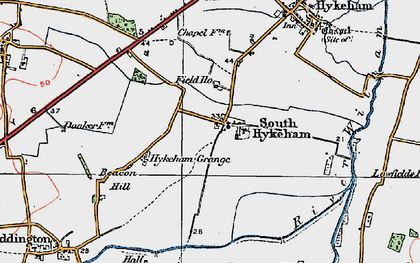 Old map of South Hykeham in 1923