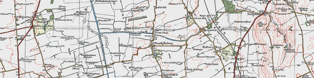 Old map of South Kelsey in 1923