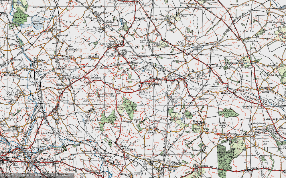 Old Map of South Kirkby, 1924 in 1924