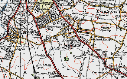 Old map of South Knighton in 1921