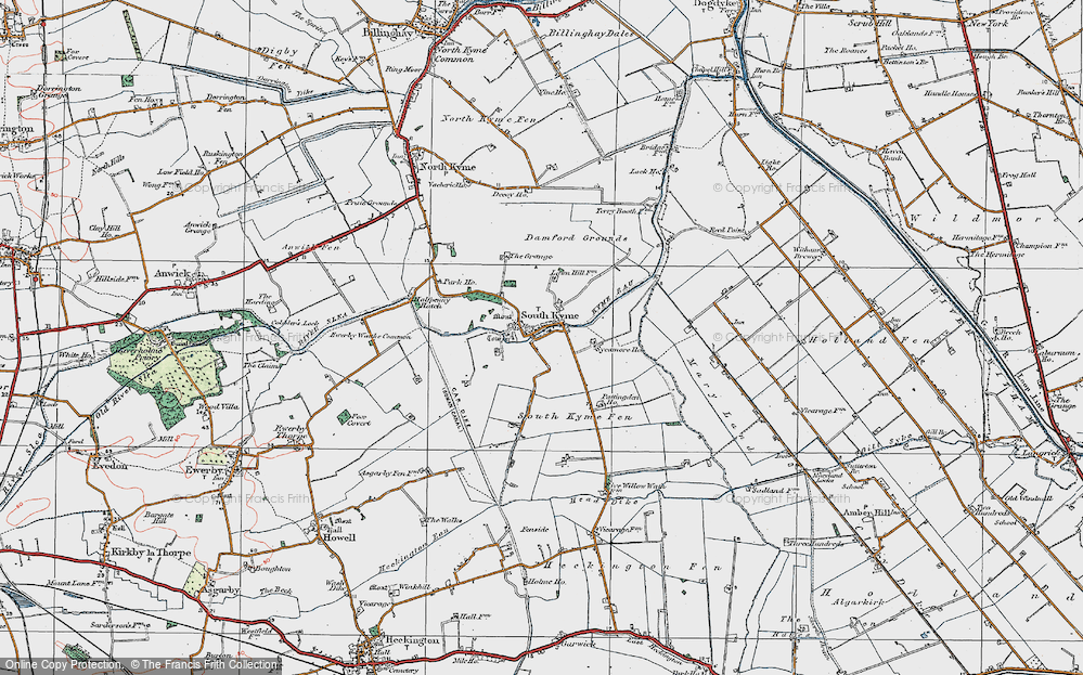 Old Map of South Kyme, 1922 in 1922