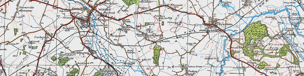 Old map of South Leigh in 1919