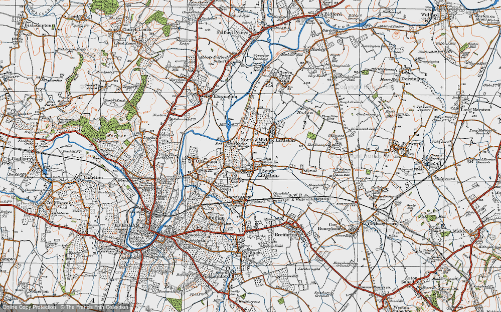 Old Map of South Littleton, 1919 in 1919