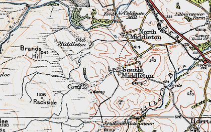 Old map of South Middleton in 1926
