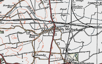 Old map of South Milford in 1924