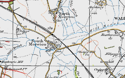 Old map of South Moreton in 1919