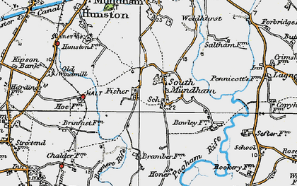 Old map of South Mundham in 1919
