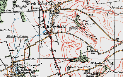 Old map of South Newbald in 1924