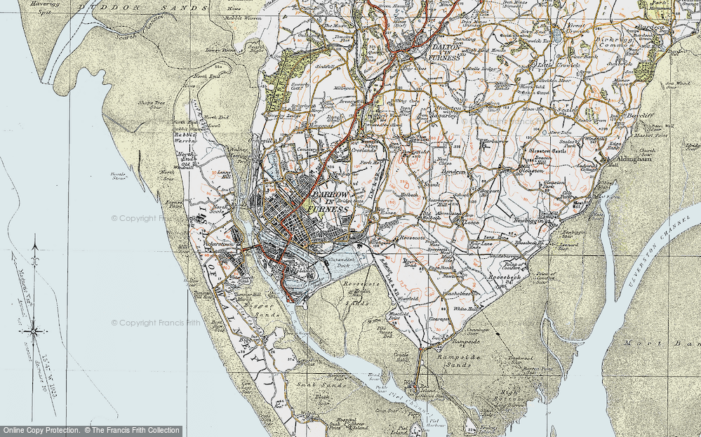 Old Map of South Newbarns, 1924 in 1924