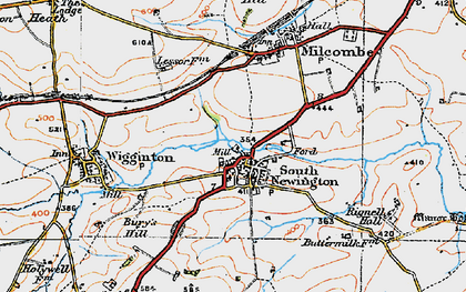 Old map of South Newington in 1919