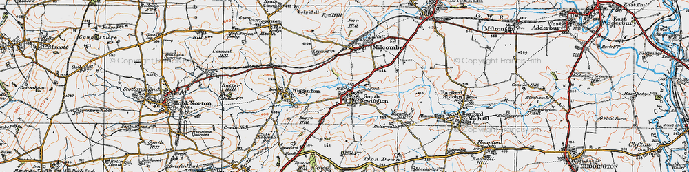 Old map of Buttermilk Stud in 1919