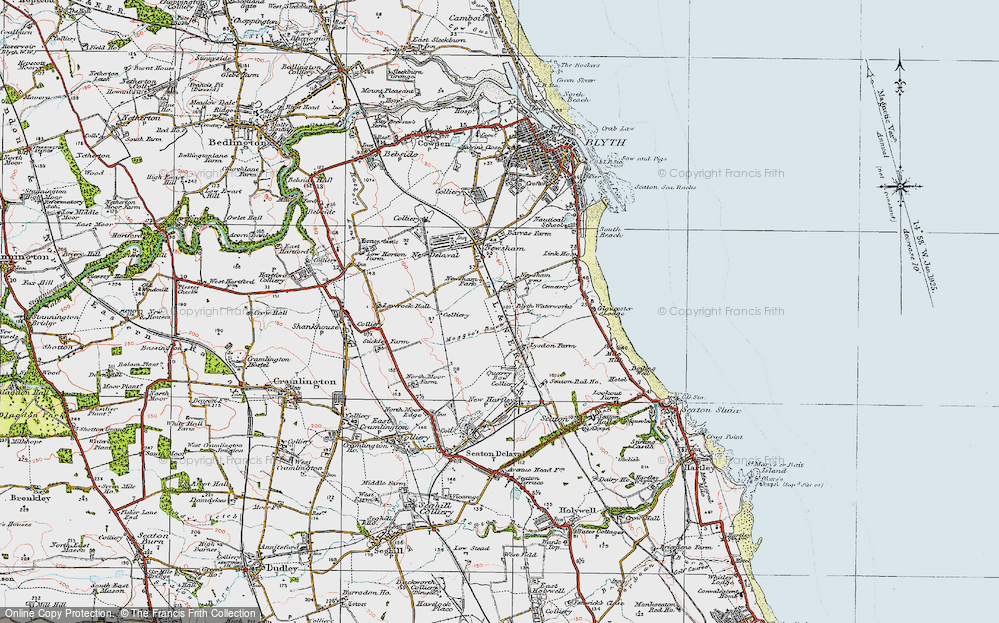 Old Map of South Newsham, 1925 in 1925