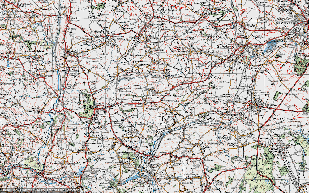 Old Map of South Normanton, 1923 in 1923