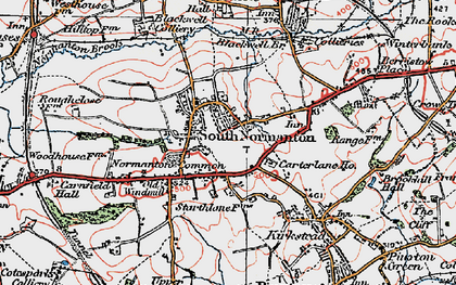 Old map of South Normanton in 1923