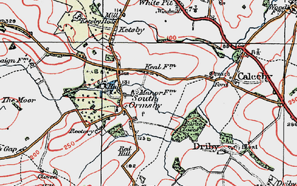 Old map of South Ormsby in 1923