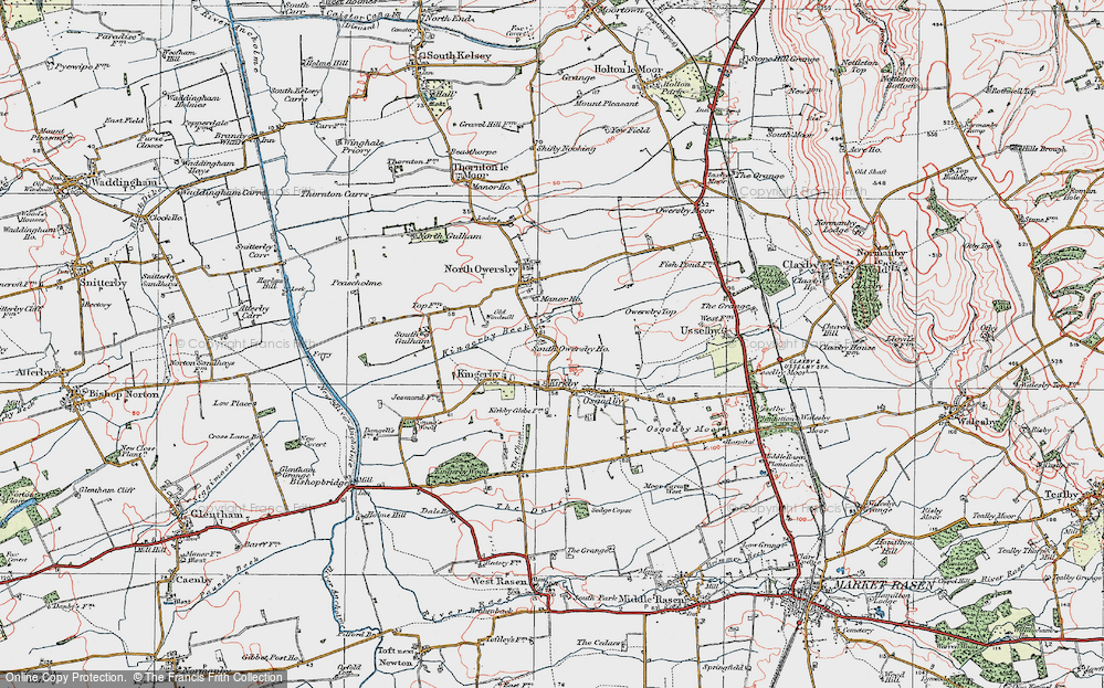 Old Map of South Owersby, 1923 in 1923