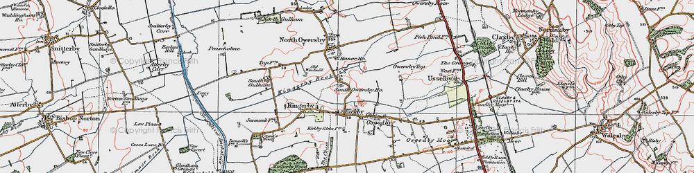 Old map of South Owersby in 1923