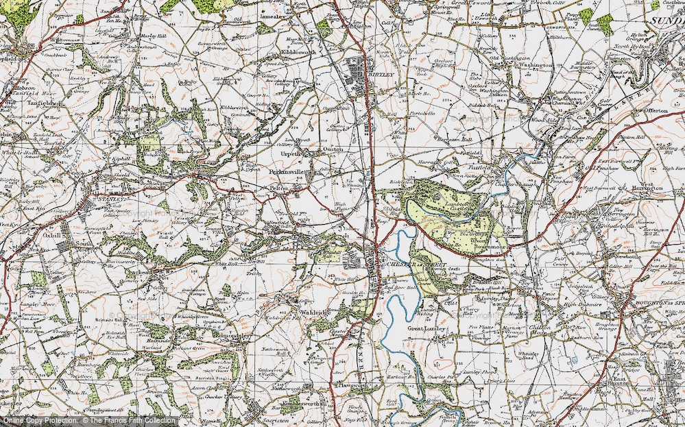 Old Map of South Pelaw, 1925 in 1925