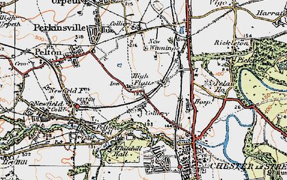 Old map of High Flatts in 1925
