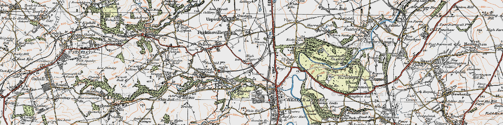 Old map of South Pelaw in 1925