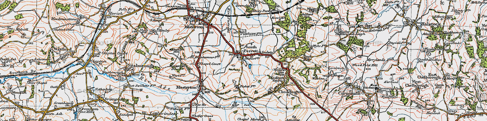 Old map of South Perrott in 1919