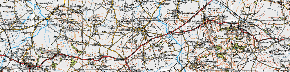 Old map of South Petherton in 1919