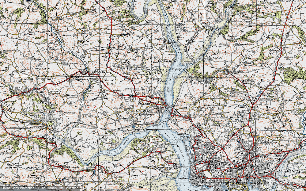 Old Map of South Pill, 1919 in 1919