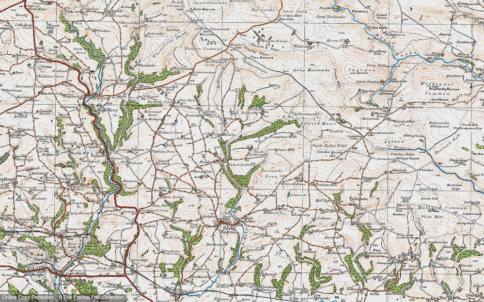 Old Map of South Radworthy, 1919 in 1919