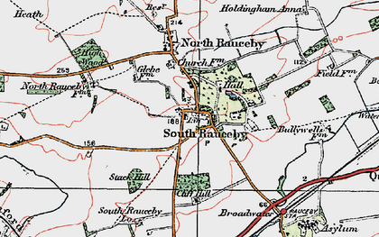 Old map of South Rauceby in 1922