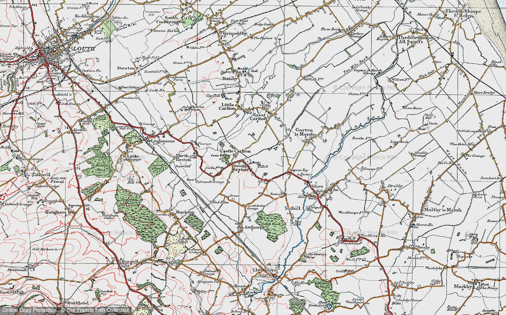 Old Map of South Reston, 1923 in 1923