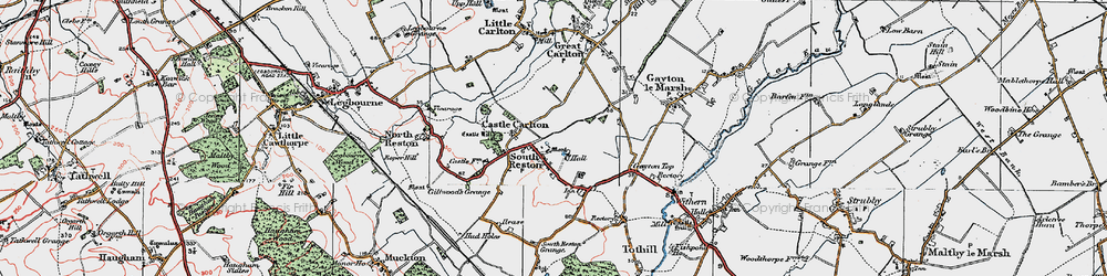 Old map of Gayton Top in 1923