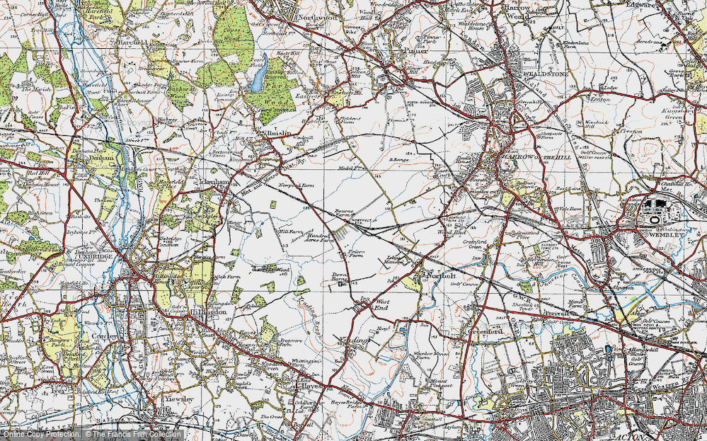 Old Map of South Ruislip, 1920 in 1920