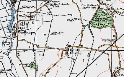 Old map of South Scarle in 1923