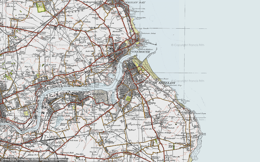 Old Map of South Shields, 1925 in 1925