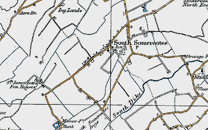 Old map of Scupholme in 1923