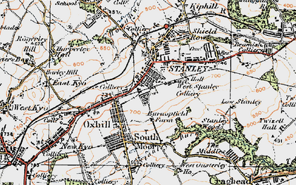 Old map of South Stanley in 1925