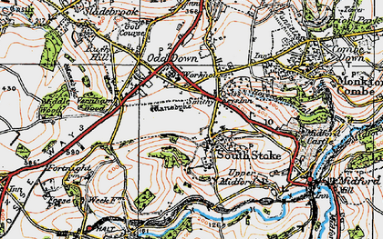 Old map of South Stoke in 1919